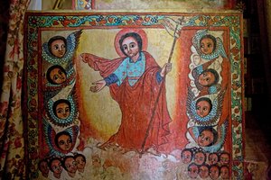 Iglesia Cristiana Narga Selassie, Isla de Dek, Lago Tana, Región de Gondar, Etiopía, África de Unknown
